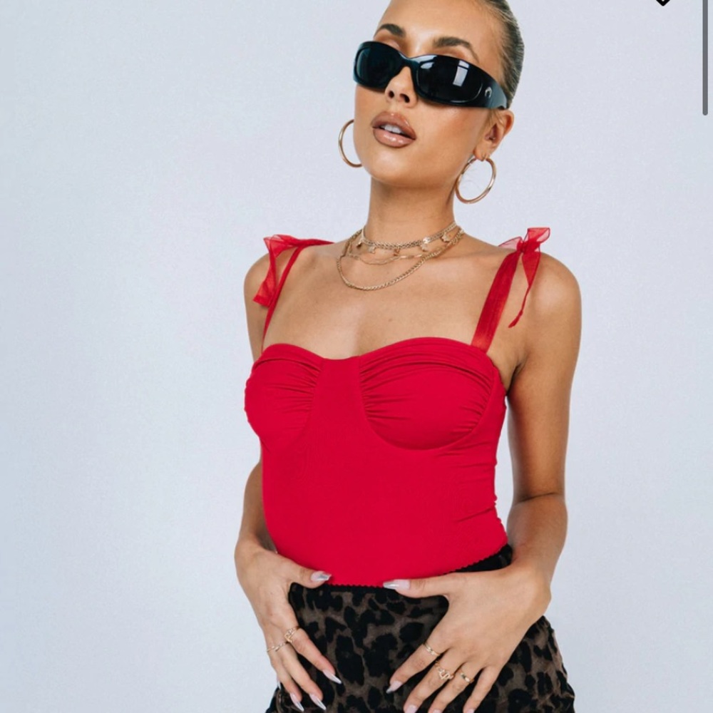 Princess Polly Red Jena Bodysuit